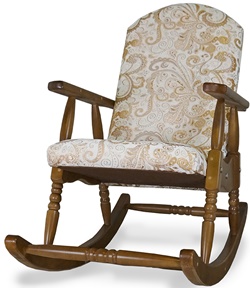 Кресло-качалка с подлокотниками из массива сосны