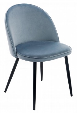 Велюровый стул на на черном каркасе WV-12644