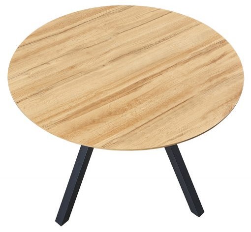 Круглый стол с меламиновым покрытием. Цвет натуральный.