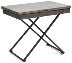 Раскладной стол из МДФ и металла, цвет серый бетон