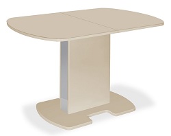 Раскладной стол на одной опоре, цвет капучино.