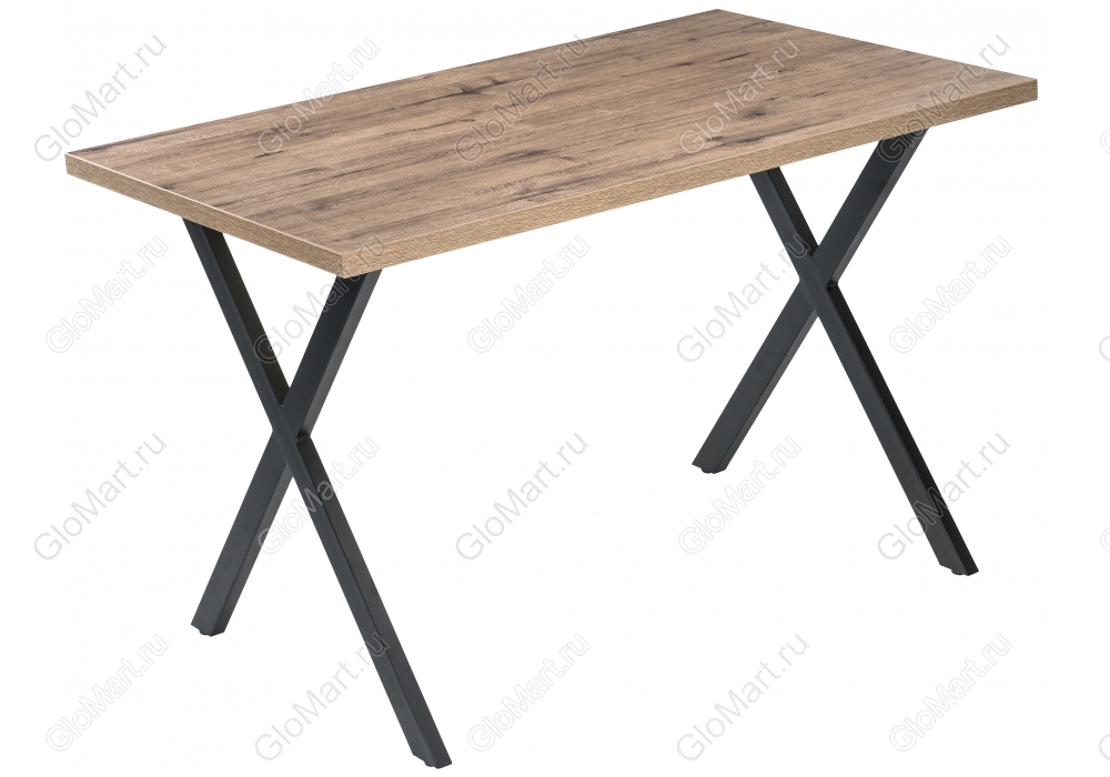 Обеденный стол из ЛДСП и металла, цвет дуб велингтон