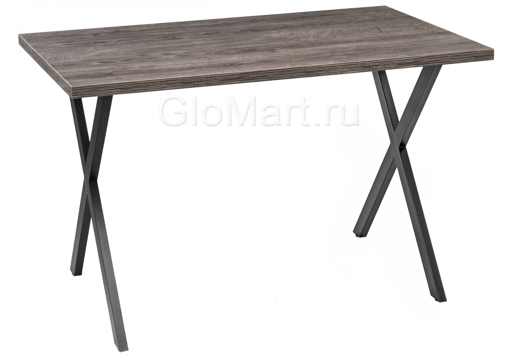 Обеденный стол из ЛДСП и металла, цвет дуб рошен