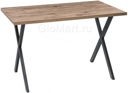 Обеденный стол из ЛДСП и металла, цвет дуб велингтон