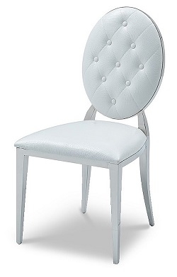 Белый стул с обивкой из экокожи ES-12717