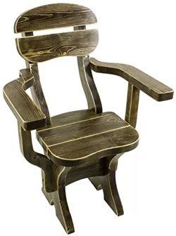 Деревянный стул-кресло с подлокотниками