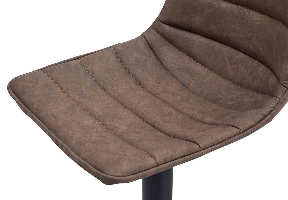 Барный стул на металлокаркасе. Цвет коричневый.