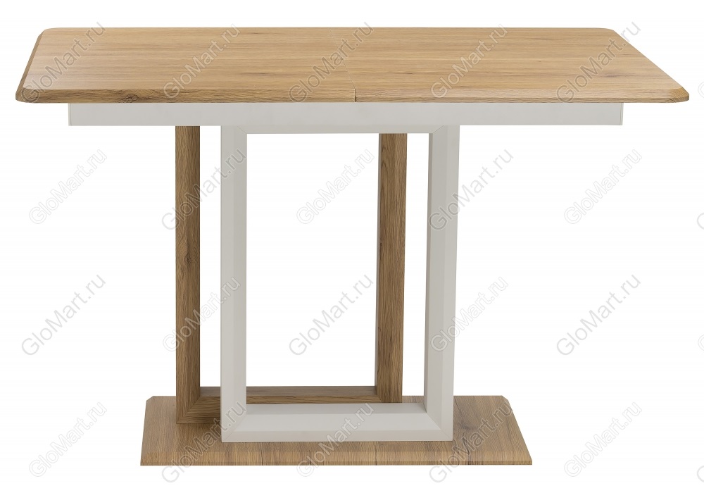Раскладной обеденный стол из МДФ. Цвет дуб монтана/белая шагрень.