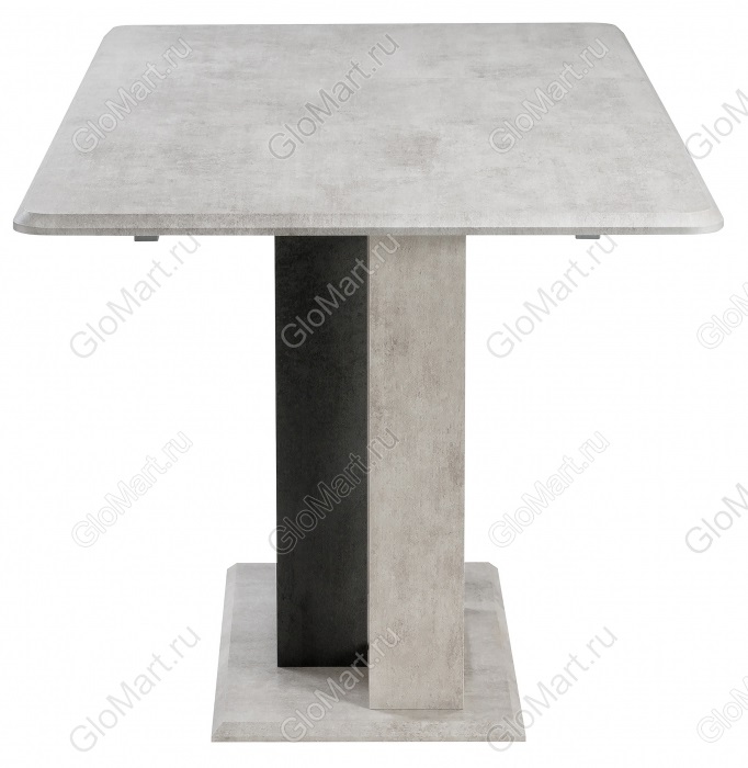 Раскладной обеденный стол из МДФ. Цвет камень светлый/камень темный.