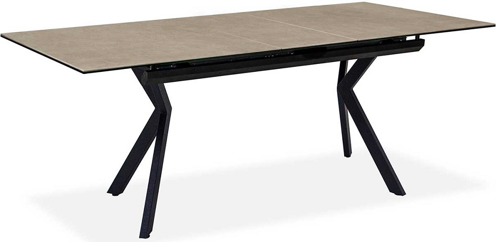 Раздвижной керамический стол. Цвет Fokos-Terra.