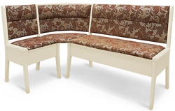 Угловой диван с мягким сиденьем из массива сосны