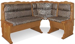 Угловой диван с мягким сиденьем из массива сосны, цвет: бук