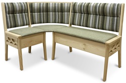 Современный угловой диван из массива сосны, цвет каркаса: сосна