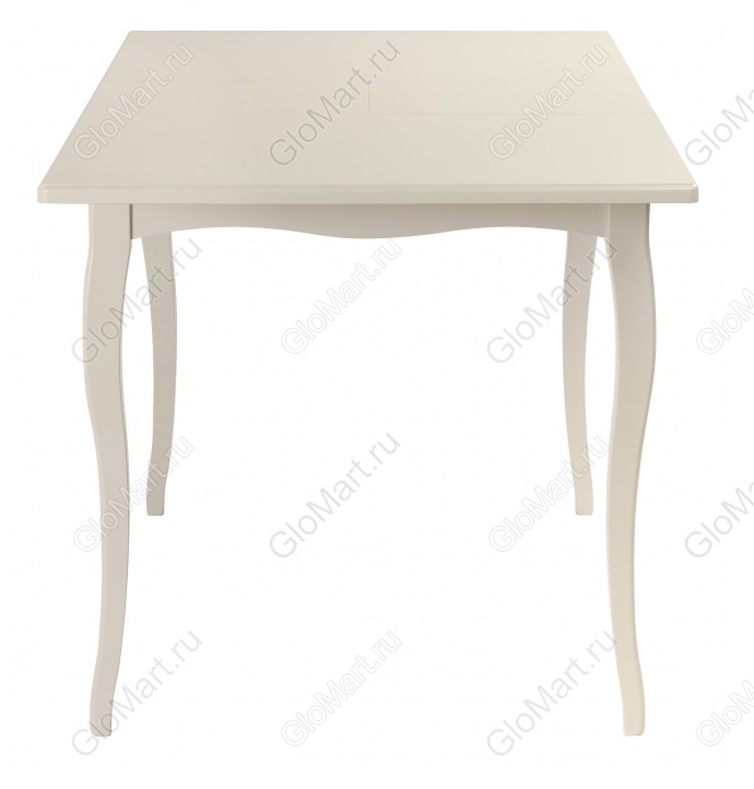 Белый раскладной деревянный стол.