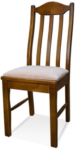 Классический деревянный стул с мягким сиденьем, цвет: орех