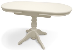 Деревянный обеденный стол овальной формы из массива сосны