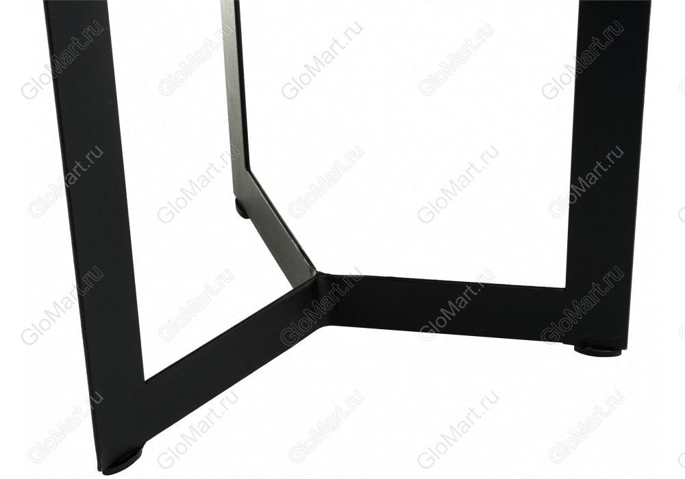 Журнальный столик из стекла и металла. Каркас металлический черный.