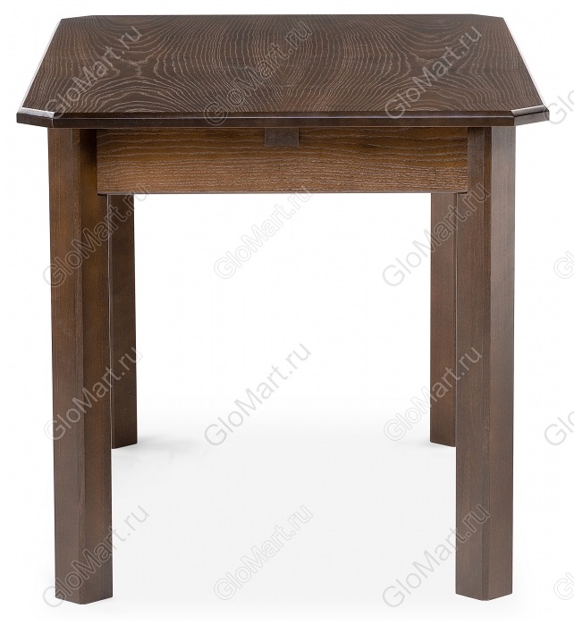 Прямоугольный деревянный раздвижной стол. Цвет темный орех.
