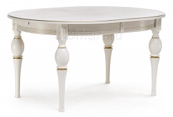 Белый овальный стол WV-13039