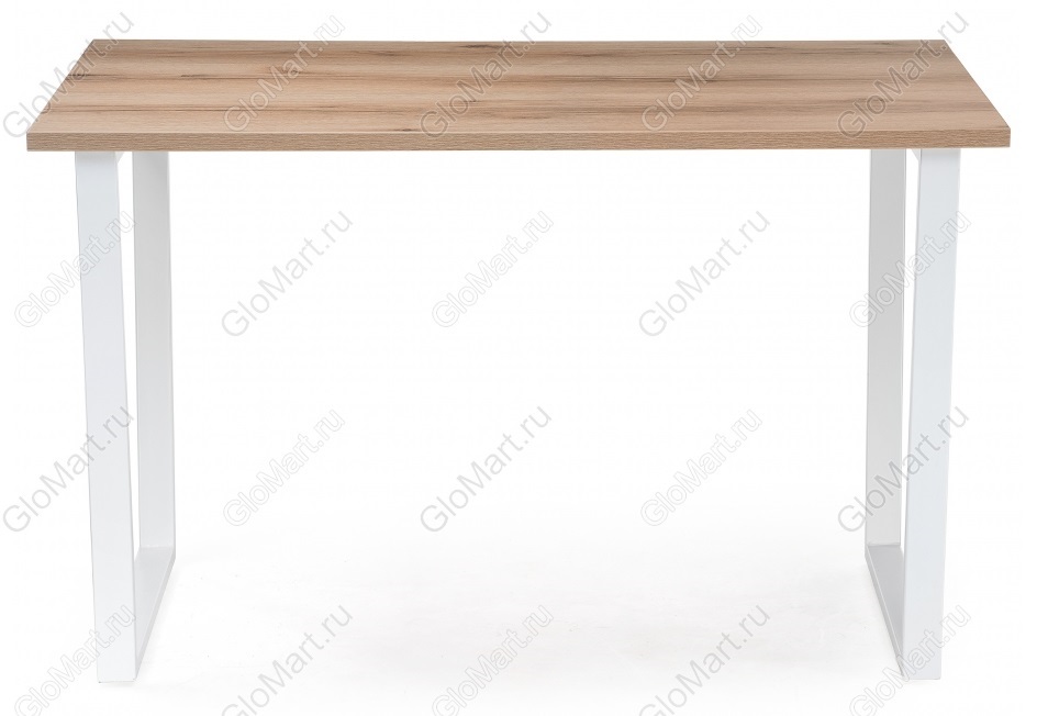 Обеденный нераскладной стол из ЛДСП. Цвет делано/белый.