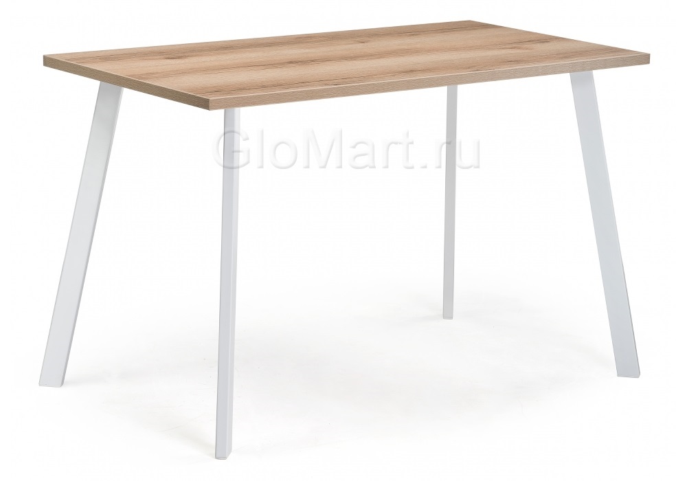Обеденный раскладной стол из ЛДСП, цвет дуб делано/белый.
