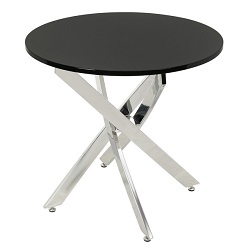 Нераздвижной стол из МДФ на металлических ножках. Цвет черный.
