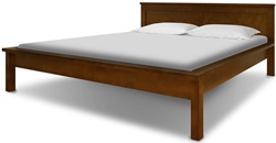Деревянная кровать в современном стиле, цвет: орех