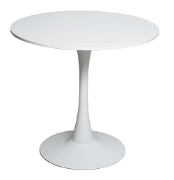 Обеденный стол на одной ножке. Цвет белый.