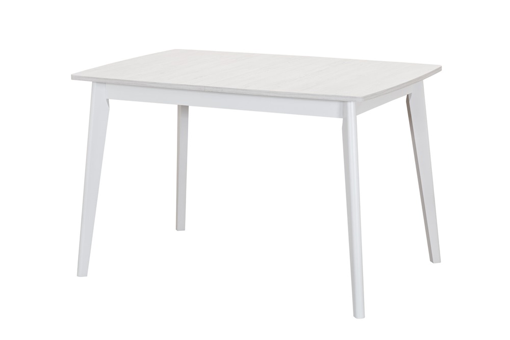 Обеденный раздвижной стол в современном стиле. Сосна рандерс + Белый
