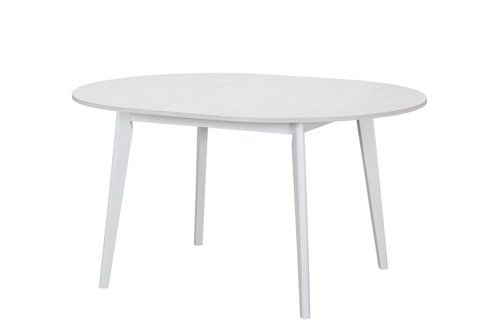Круглый раздвижной стол в современном стиле. Цвет: Сосна рандерс + Белый.