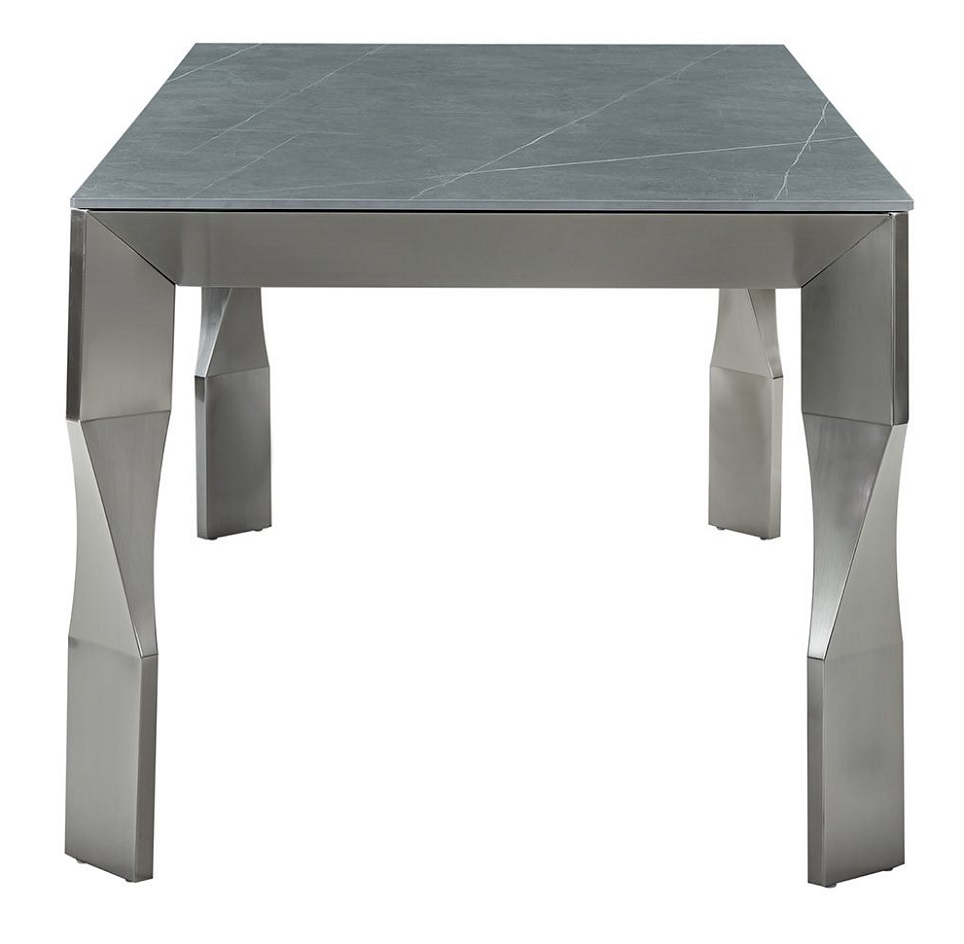 Нераскладной керамический стол. Цвет серый.