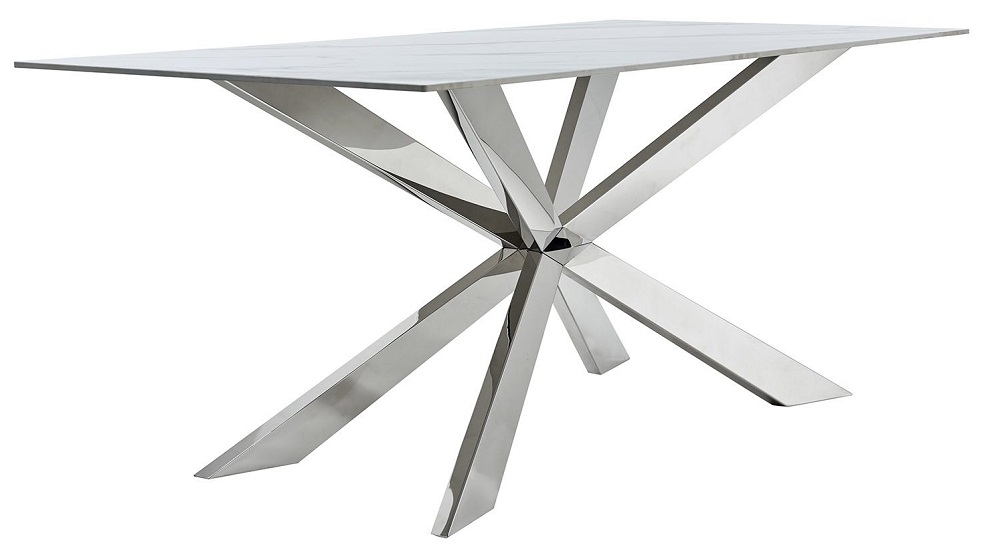 Обеденный стол из белого камня ES-13136 -  , 