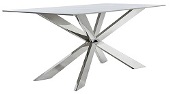 Нераздвижной стол из искусственного камня. Цвет белый.

