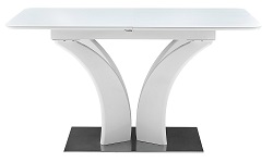 Белый обеденный стол со стеклом ES-13137