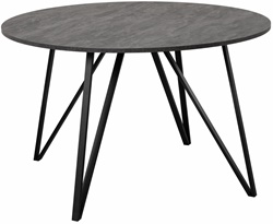 Круглый обеденный стол в современном стиле цвет: угольный камень + черный
