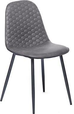 Стул с мягким сиденьем на металлокаркасе, цвет: серый/антрацит