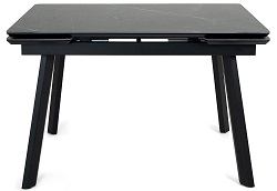 Раскладной стол из керамики и МДФ. Цвет черный.