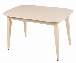 Раздвижной деревянный стол. Цвет слоновая кость.