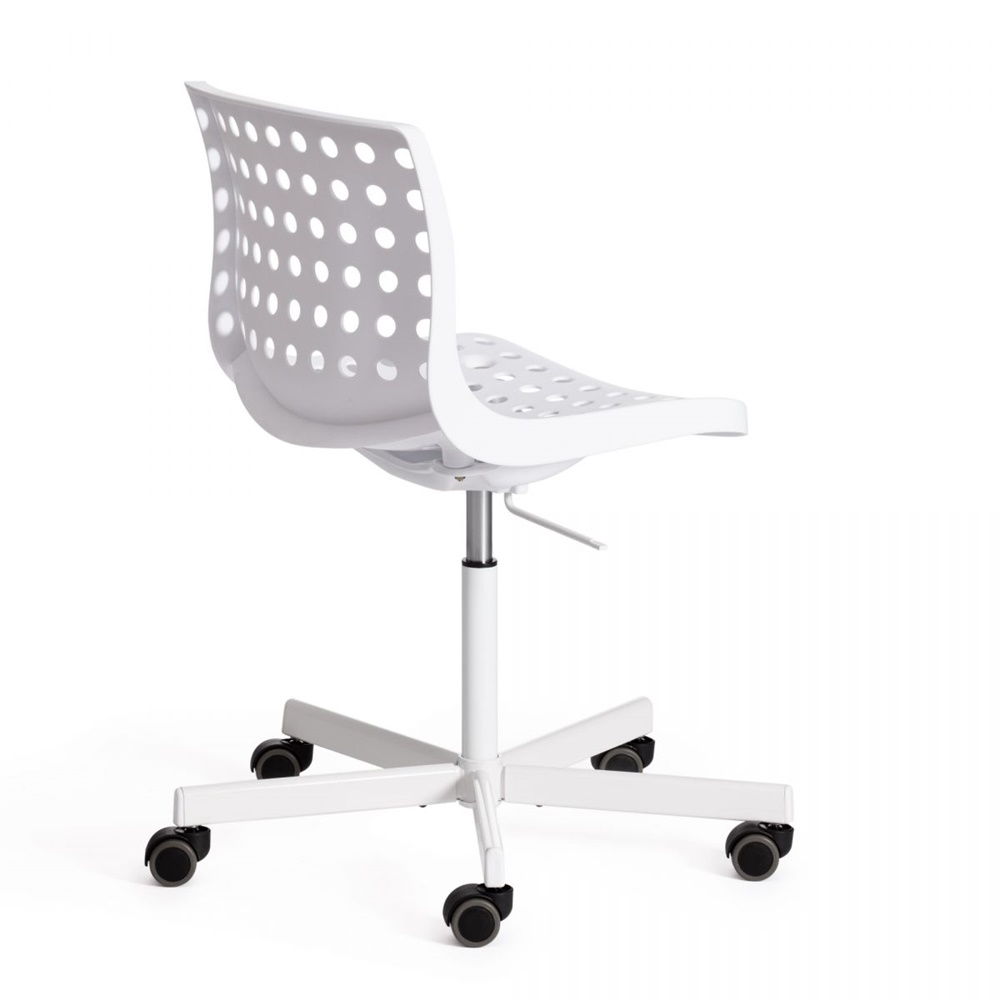 Офисное кресло из металла и пластика в современном стиле белого цвета