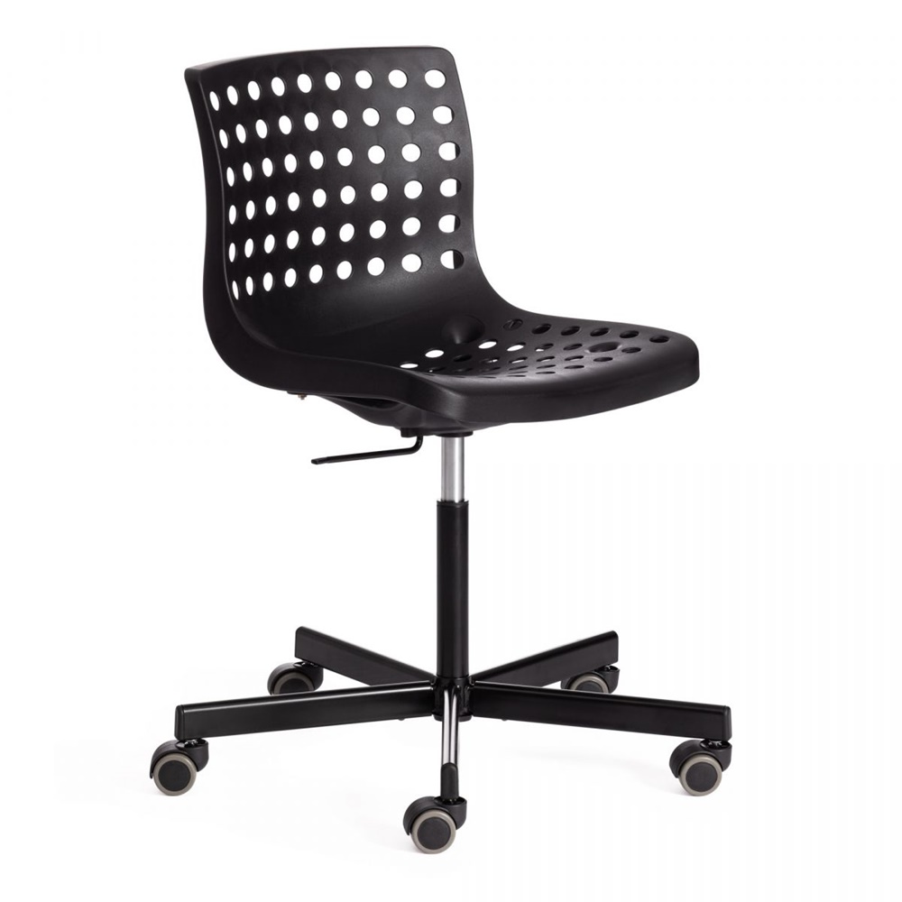 Офисное кресло из металла и пластика в современном стиле черного цвета