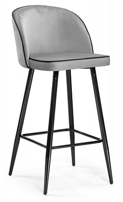 Высокий барный стул. Цвет светло-серый.