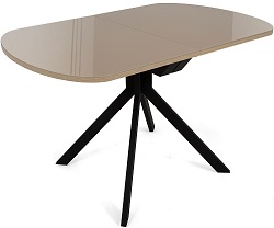 Раздвижной обеденный стол со стеклом KB-13163