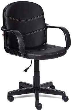 Кресло в современном стиле, обивка из кож. зама в черном цвете