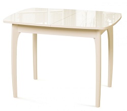 Белый стол со стеклом DK-13193
