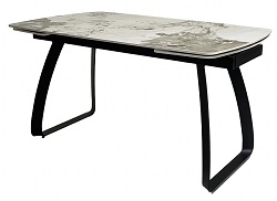 Обеденный раздвижной стол из монолитной керамики. Цвет GLOSS LUXURY PANDORA.