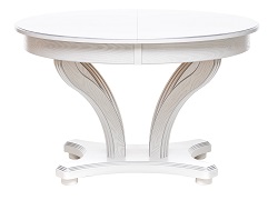 Белый стол с серебряной патиной MI-13222