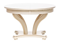 Белый стол с золотой патиной MI-13224