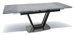 Керамический стол на металлическом каркасе. Цвет серый.
