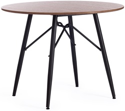 Круглый нераскладной стол из МДФ и металла в современном стиле