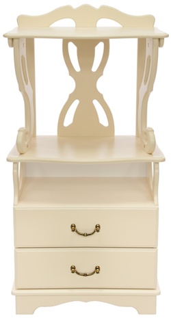 Этажерка в классическом стиле, изготовлена из МДФ, в комплекте 2 ящика и полка, цвет: дуб шампань